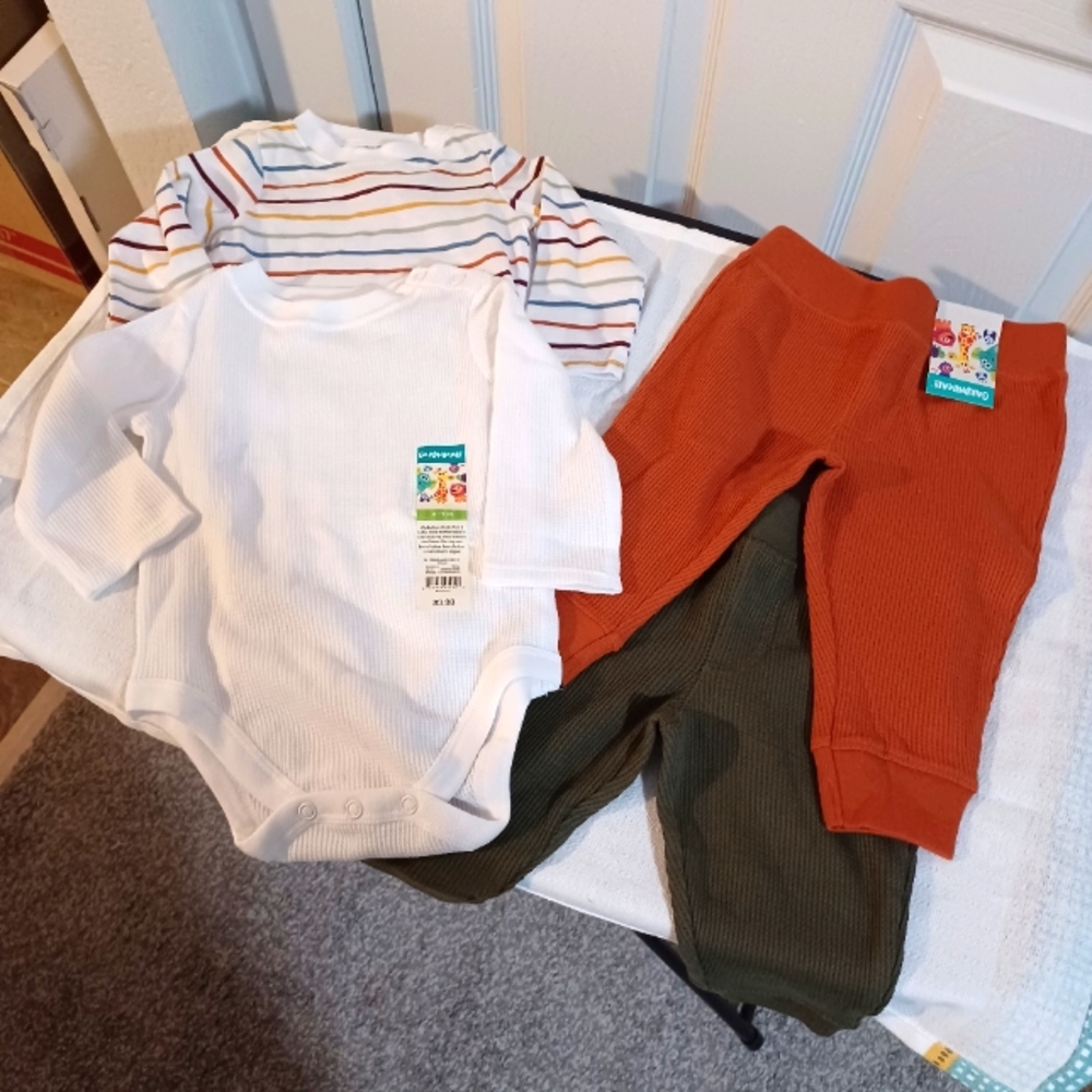 Garanimals baby boy bodysuits and joggers pants new.